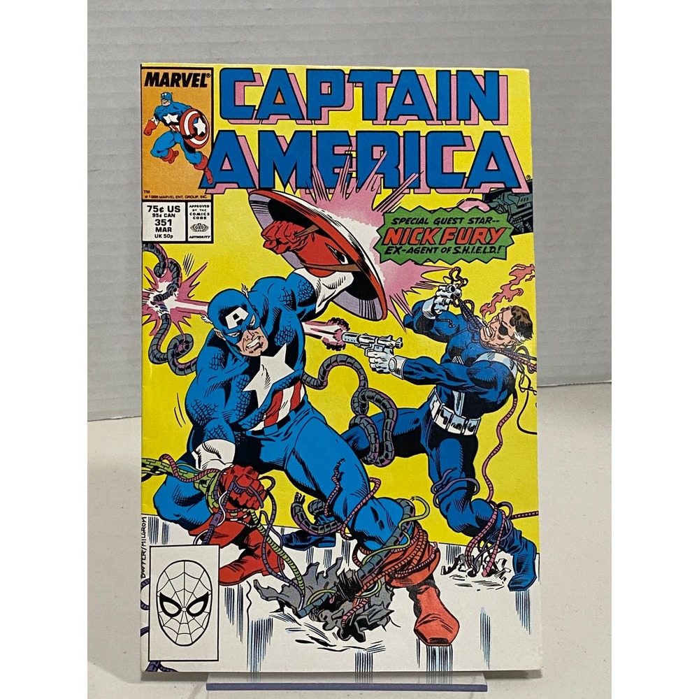 Marvel Captain America Comic Book Issue 351 Nick Fury